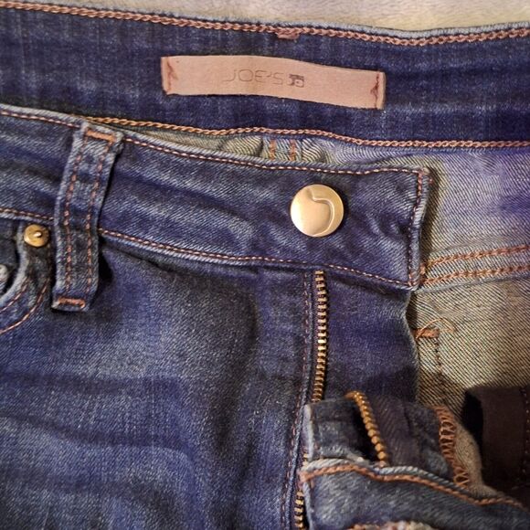 Joes Jeans The Skinny Distressed Dark Blue Women's Jeans Mid Rise Size 30 - Picture 4 of 13